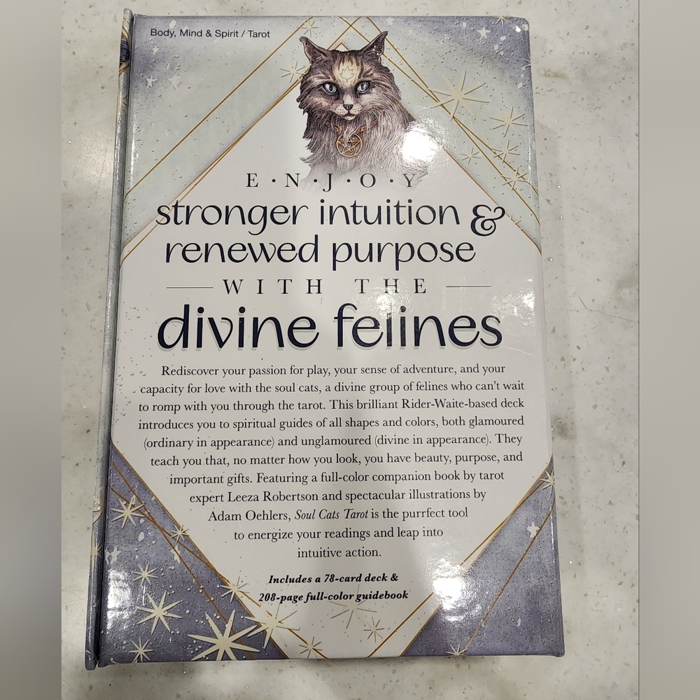 Soul Cats Tarot Card Set With Book Divine Feline New By Leeza Robertson - Picture 2 of 14